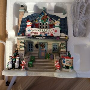 Festive Christmas House Decoration with Snowmen